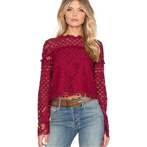 Tularosa Holly Top in Wine X-Small